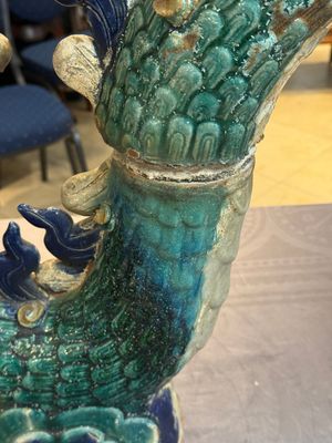 A pair of large Chinese polychrome-glazed Shiwan stoneware dragons, 19th C. — 照片 40