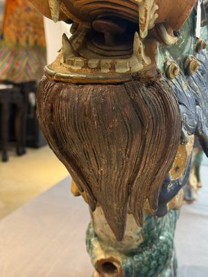 A pair of large Chinese polychrome-glazed Shiwan stoneware dragons, 19th C. — 照片 42