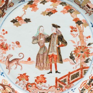 A pair of large Chinese verte-Imari 'Governor Duff' dishes — photo 3