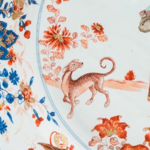 A pair of large Chinese verte-Imari 'Governor Duff' dishes — photo 4