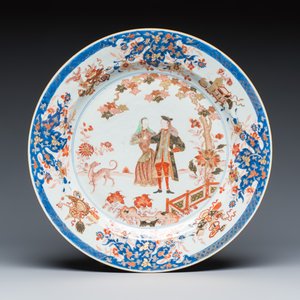 A pair of large Chinese verte-Imari 'Governor Duff' dishes — photo 7