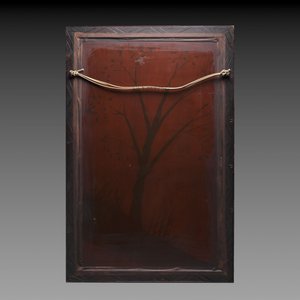 A pair of large Japanese bone-inlaid lacquered wooden panels with birds design, 19/20th C. — foto 5