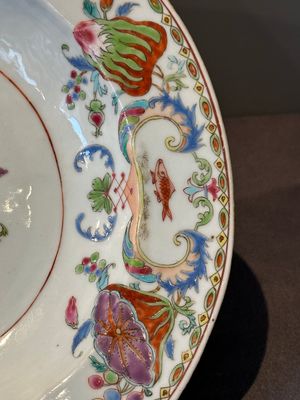 A pair of large oval Chinese famille rose 'Madame de Pompadour' dishes, Qianlong, ca. 1745 — photo 17