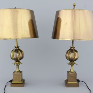 A pair of Maison Charles pomegranate lamps, marked, ca. 1950 — 照片 1