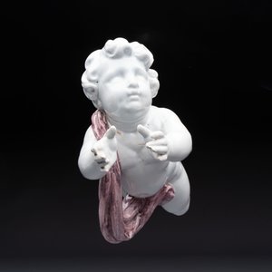 A pair of manganese and white Delftware putti, France or Germany, 19th C. — foto 4