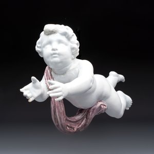 A pair of manganese and white Delftware putti, France or Germany, 19th C. — foto 7