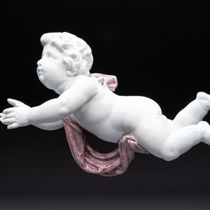 A pair of manganese and white Delftware putti, France or Germany, 19th C. — foto 8
