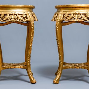A pair of massive French Sèvres-style vases with gilded bronze mounts, signed Desprez, 19th C. — 照片 20