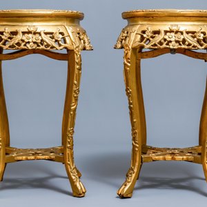 A pair of massive French Sèvres-style vases with gilt bronze mounts, signed Desprez, 19th C. — photo 17
