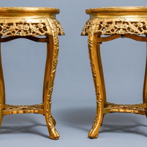 A pair of massive French Sèvres-style vases with gilt bronze mounts, signed Desprez, 19th C. — photo 18