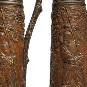 A pair of massive German stoneware beer steins, 19/20th C. — photo 6