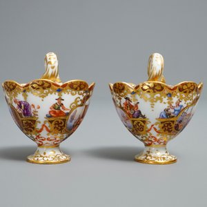 A pair of Meissen porcelain 'Kauffahrtei' spice bowls and covers, Germany, 18th C. — 照片 5