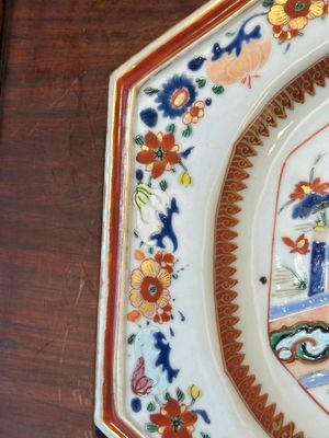 A pair of octagonal Chinese blue and white 'Xi Xiang Ji' dishes and a pair of famille rose dishes, Yongzheng — 照片 6