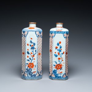 A pair of octagonal Chinese Imari-style flasks, Kangxi — photo 5