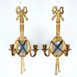 A pair of ormolu bronze wall sconces with Wedgwood Jasperware plaques, 19th C. — photo 3