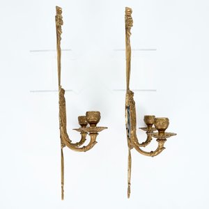 A pair of ormolu bronze wall sconces with Wedgwood Jasperware plaques, 19th C. — photo 4