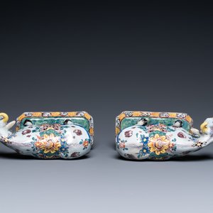 A pair of polychrome Dutch Delft cows, 18th C. — 照片 6