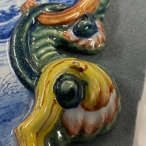 A pair of polychrome Dutch Delft plaques with countryside scenes, 19th C. — photo 9
