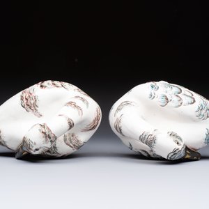 A pair of polychrome Italian faience goose-form tureens and covers, Bassano del Grappa, 19th C. — photo 8