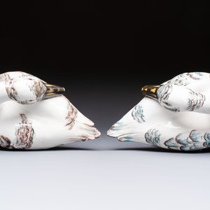 A pair of polychrome Italian faience goose-form tureens and covers, Bassano del Grappa, 19th C. — photo 9