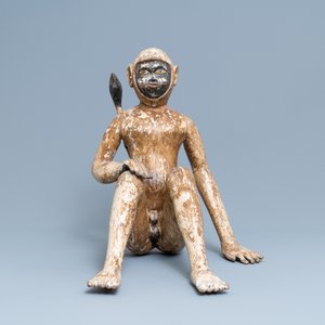A pair of polychrome wooden figures of monkeys, South-East Asia, 19th C. — 照片 2