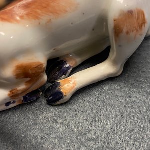 A pair of porcelain models of deer, probably Chelsea, England, 18th C. — 照片 12