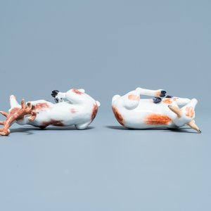 A pair of porcelain models of deer, probably Chelsea, England, 18th C. — 照片 6