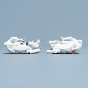A pair of porcelain models of deer, probably Chelsea, England, 18th C. — 照片 7