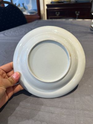 A pair of rare Chinese Canton famille rose armorial soup plates with the arms of Wight, ca. 1810 — 照片 8