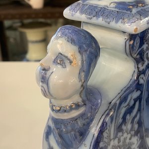 A pair of rare Dutch Delft blue and white candlestick bases, late 17th C. — photo 15