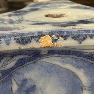 A pair of rare Dutch Delft blue and white candlestick bases, late 17th C. — photo 22