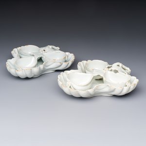 A pair of rare white-glazed spice boxes, France, 18th C. — foto 1