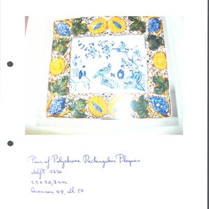 A pair of rectangular Dutch Delft 'mixed technique' plaques, 1st quarter 18th C. — photo 3