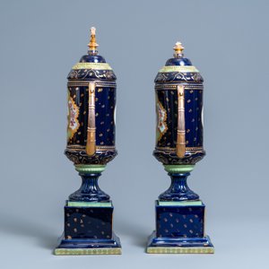 A pair of Sèvres-style vases and covers, prob. Samson, Paris, 19th C. — 照片 4