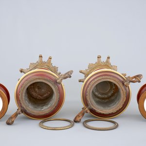 A pair of Sèvres style vases with bronze mounts, Brussels, 19th C. — 照片 5