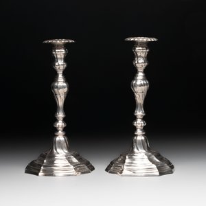 A pair of silver candlesticks, Ghent, dated 1782 — photo 2