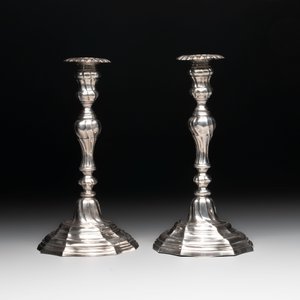A pair of silver candlesticks, Ghent, dated 1782 — photo 3