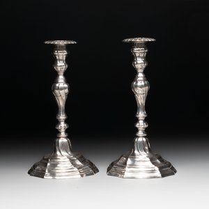 A pair of silver candlesticks, Ghent, dated 1782 — photo 4