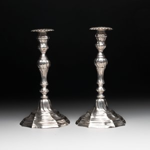 A pair of silver candlesticks, Ghent, dated 1782 — photo 5