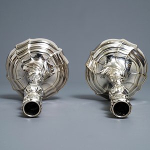 A pair of silver candlesticks, marked Carel Benninck, Bruges, dated 1778 — photo 7