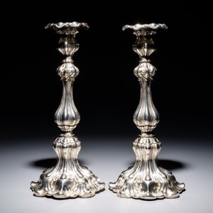 A pair of silver candlesticks, poss. Austria, 19th C. — photo 3