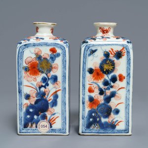 A pair of square Chinese Imari-style caddies, Kangxi — 照片 4