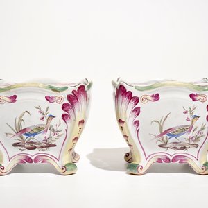 A pair of square French faience flower holders, Luneville, 19th C. — photo 3