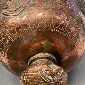 A pair of Tibetan silvered copper alloy altar bowls, 19/20th C. — 照片 14
