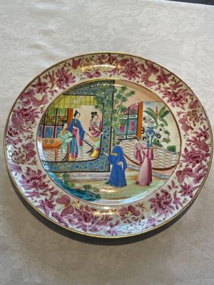 A pair of unusual and fine Chinese Canton famille rose dishes, 19th C. — 照片 9