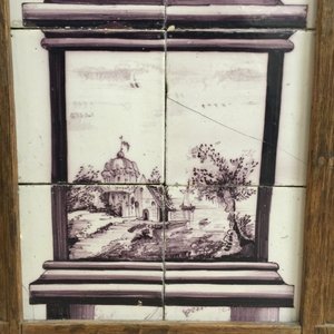 A pair of vertical Dutch Delft manganese tile panels, prob. Utrecht, 2nd half 18th C. — photo 12