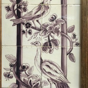 A pair of vertical Dutch Delft manganese tile panels, prob. Utrecht, 2nd half 18th C. — photo 15