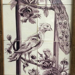 A pair of vertical Dutch Delft manganese tile panels, prob. Utrecht, 2nd half 18th C. — photo 16