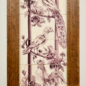 A pair of vertical Dutch Delft manganese tile panels, prob. Utrecht, 2nd half 18th C. — photo 3