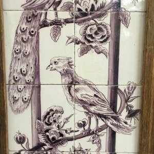 A pair of vertical Dutch Delft manganese tile panels, prob. Utrecht, 2nd half 18th C. — photo 10
